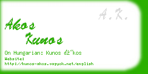 akos kunos business card